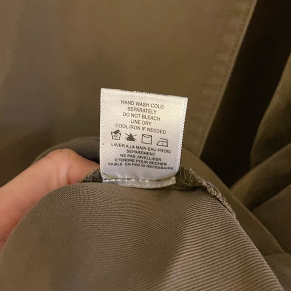 Anthropologie Skirt Women's S Ro and De Olive Green Asymmetrical Wrap Pencil - Picture 8 of 8